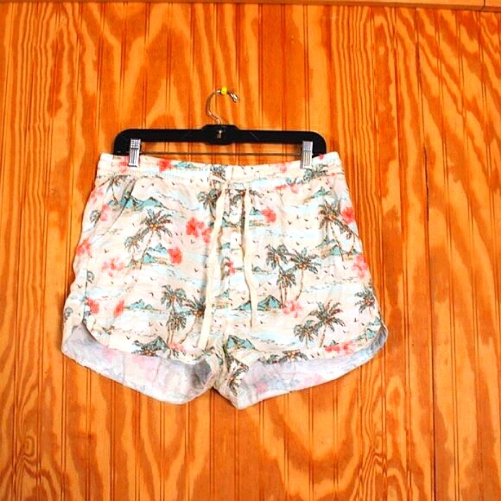Arizona Floral Print Drawstring Shorts - Size L - Picture 7 of 9